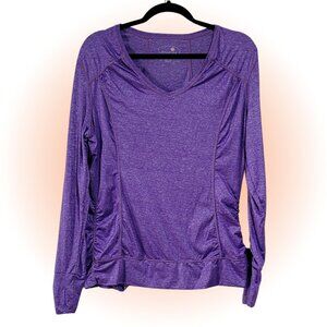 TANGERINE RUCHED PULLOVER LONG SLEEVE TOP SHIRT EUC XL